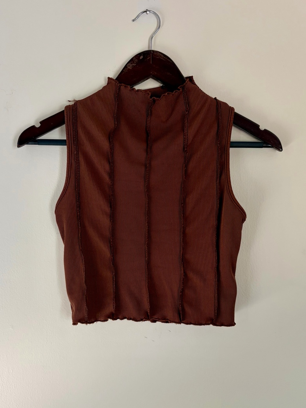 Exposed Seam Racer Crop Top